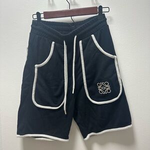 Stylish Black Men's Shorts with White Trim